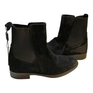 Emmanuel Crasto Black Suede Leather Ankle Boots Classic Chelsea Style Pull On‎